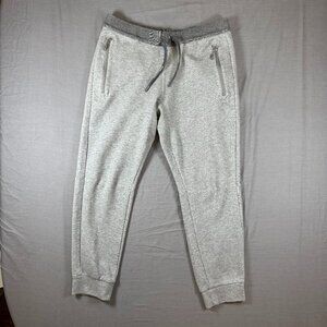 Armani Exchange Small Gray Heather Knit Drawstring Zip Pocket Joggers Pants
